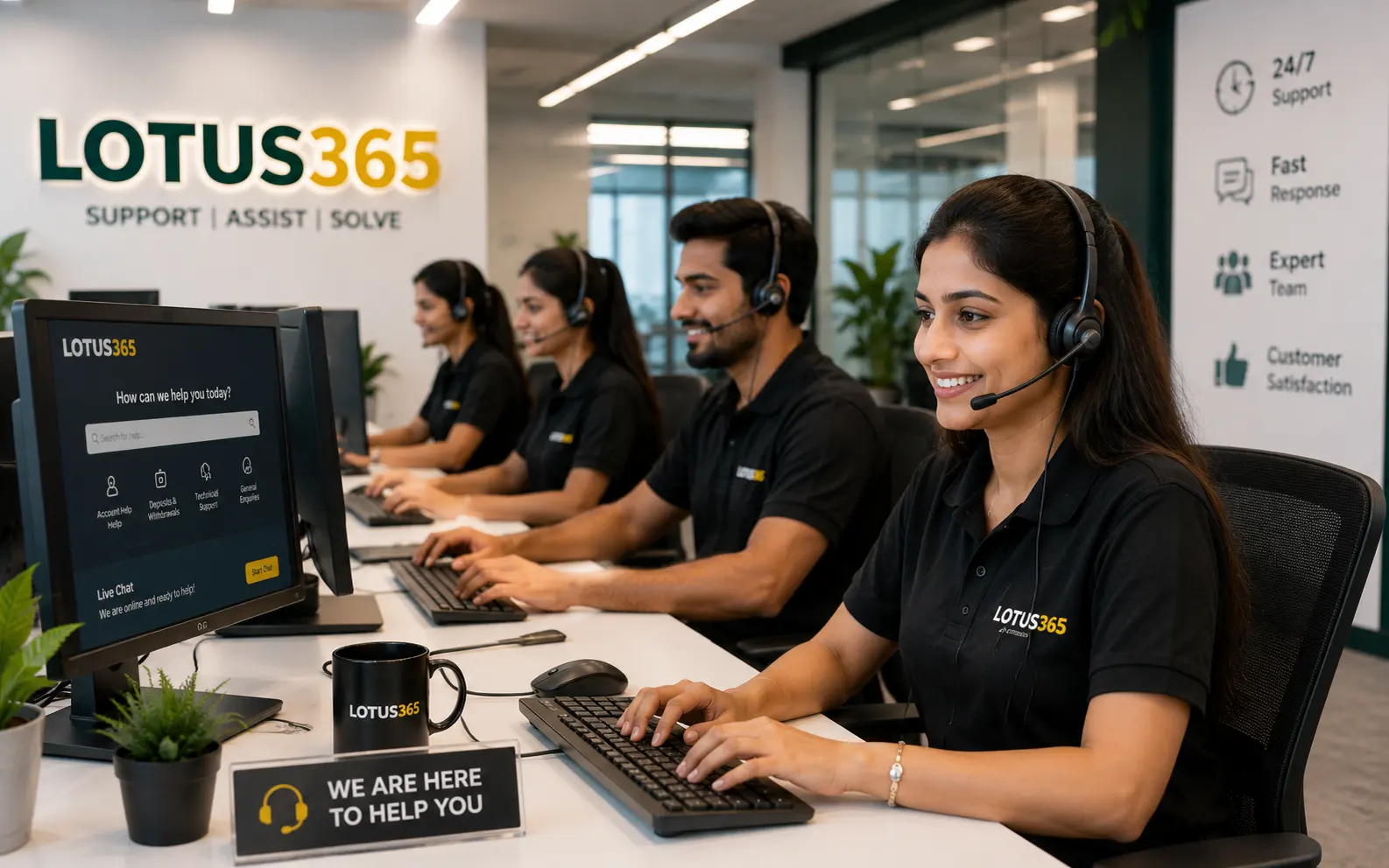 Lotus365 customer support team